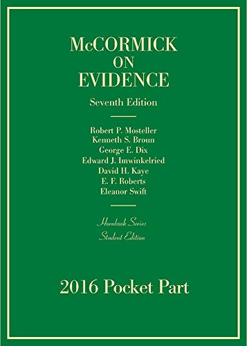 Buy Evidence (Pocket Part) (Hornbook) — BookShops.in