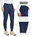 Med Couture Scrub Pants for Women Cargo Jogger Bottoms with 5 Pockets, Lightweight, Ultra Soft, 2-Way Stretch Fabric - MC7710, M Tall, Navy