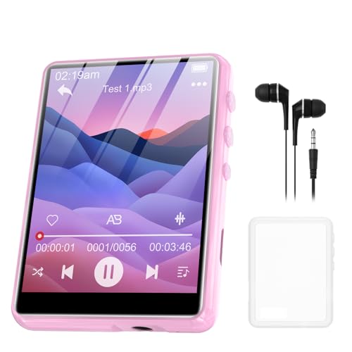 128 GB Reproductor MP3 Bluetooth 5.3, Reproductor MP3 Deportivo ZAQE con Pantalla Táctil de 2,4', Altavoces de Alta Definición Integrados, Radio FM, Grabación, Entrada de Línea, hasta 512GB, Púrpura