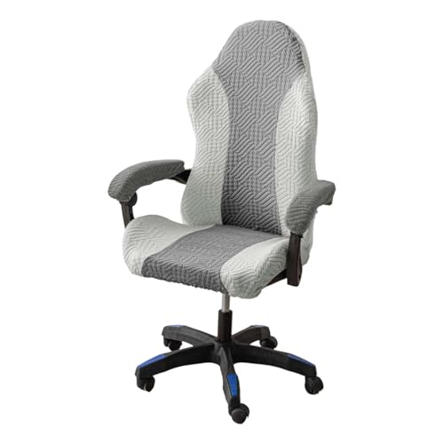 tintoke 4 STK Gaming Stuhl Bezug Waschbar, Waschbar Gaming Stuhl Bezug,Gaming Stuhlhussen,GamingStuhlbezüge Anti-Rutsch,mit Reißverschluss, für Gaming-Stühle,Computer-Stühle,Drehstühle (Beige + Grau)