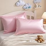 100% Cotton Sateen Toddler Pillowcases Set of 2, Soft and Cozy, 13
