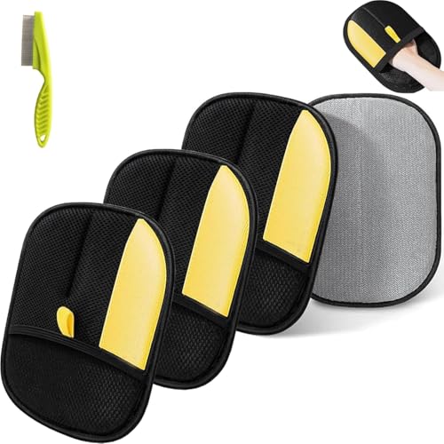 Morphcontainerpet Pet Hair Removal Gloves - Electrostatic Reusable for Cats & Dogs, Furniture, Carpet, Car Seats (3 PCS)