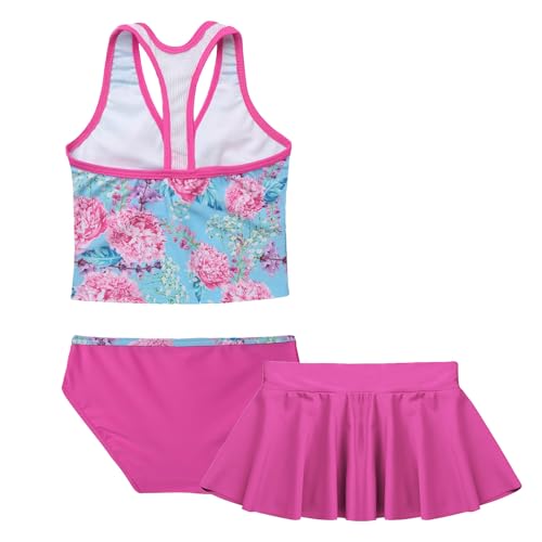iiniim Big Girls Tankini Swimsuit Tank Top with Briefs Skirt Sets Summer Beach Bathing Suit4