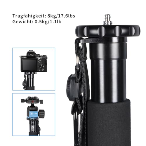 Einbeinstativ SIRUI P-306 für Kamera, Aluminium, leicht und kompakt