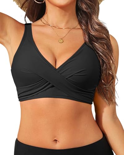 Aqua Eve Women Full Coverage Bikini Top No Bottom Push up Swimsuits Top Sport Bra Bathing Suits Tops2