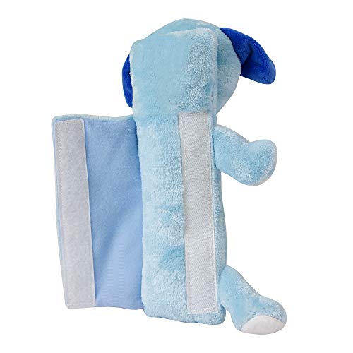 Image of Cloudz Kids Super Soft N' Cuddly Seat Belt Buddy XL Travel Pillow. Keep Your Kids Comfy and Supported at Home or On The Go! - Blue Dog