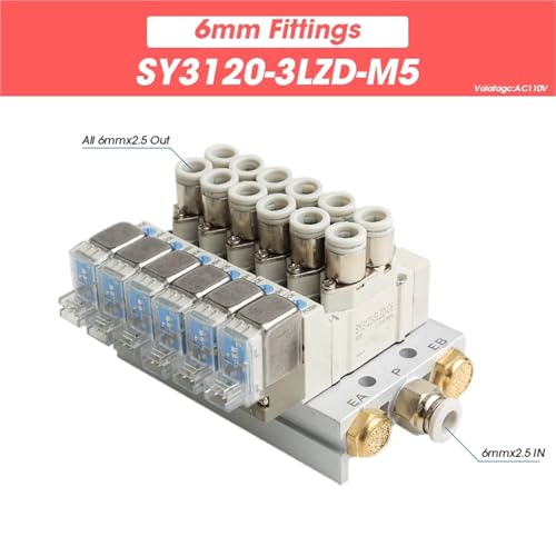 Electrovanne de commande pneumatique SY3120-5LZD-M5 pour manifold - 3