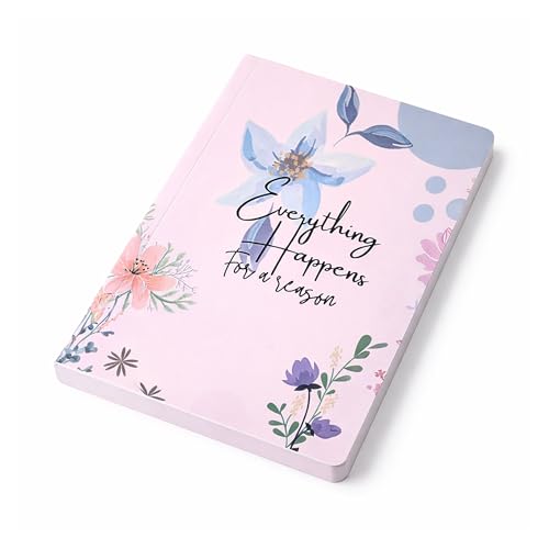 Image of Motivational Floral A5 Notebook Diary for Women & Students | Softbound Laminated Cover | Monthly Planner + Daily Planner | 21 x 15 cm Ruled Journal | Inspirational Quote Cover