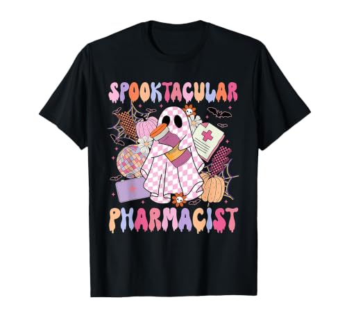 Spooktacular Pharmacist Spooky Halloween Pharmacy Week T-Shirt, Men, Black, 3X-Large
