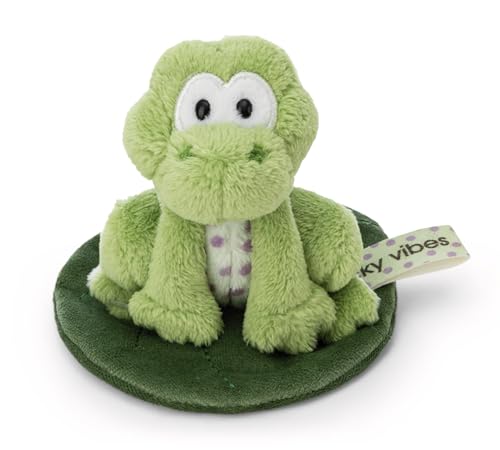 Kuscheltier Frosch Fridolin Frog auf Blatt 7cm - grün - Weiches NICI Plüschtier – niedliches Stofftier zum Kuscheln & Spielen – tolle Geschenkidee für Kinder & Erwachsene | 62281