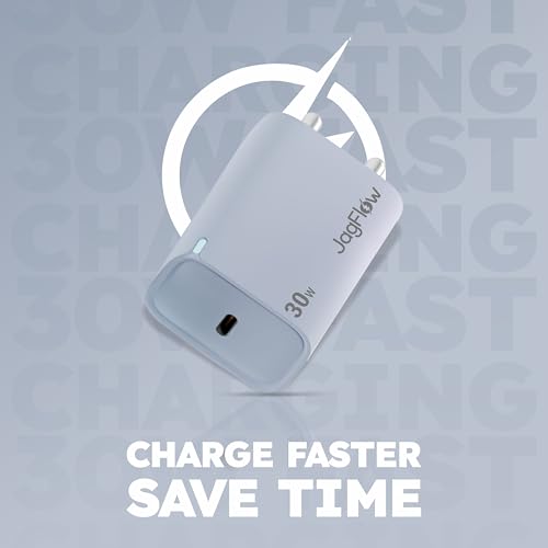 Image of Trueview 30W Fast Charging Power Adapter with Type-C Port | Wall Charger for Smartphones, Tablets & USB-C Devices | Blue