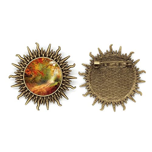 Pin de metal de paisaje natural con acabado Medium premium
