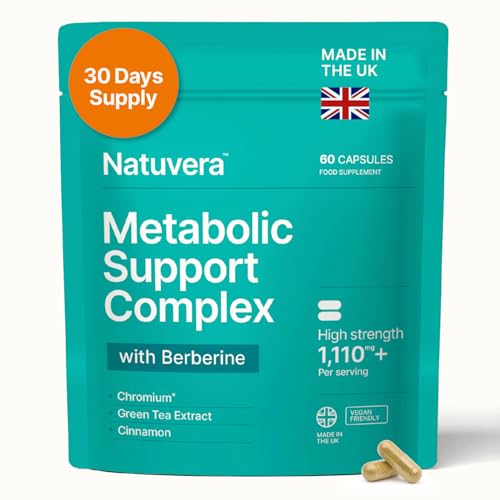 Natuvera Berberine Complex Appetite Suppressant & Metabolism Booster - 60ct