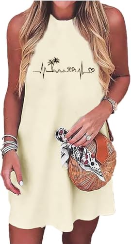 Image of American Flag Tank Dress for Women 4th of July Patriotic Graphic Sleeveless Mini Dress Casual Vacation Short Dresses
