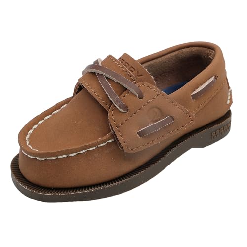 Sperry Mens Authentic Original (Toddler) Dark Tan 4 Medium Toddler