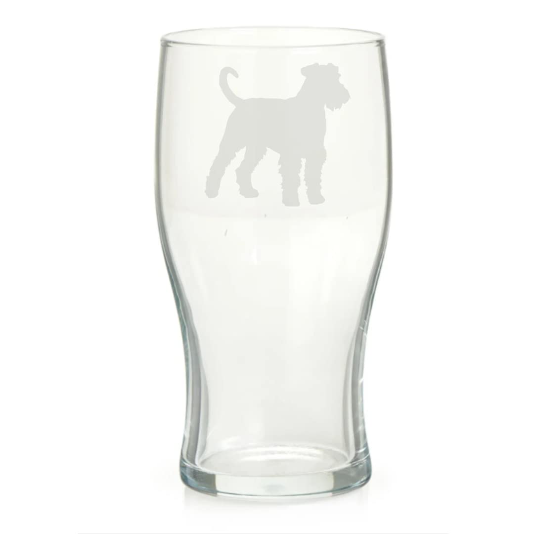 Airedale Terrier Engraved Pint Glass, Ideal gift for Men, Ideal gift for Women, Dog Gift