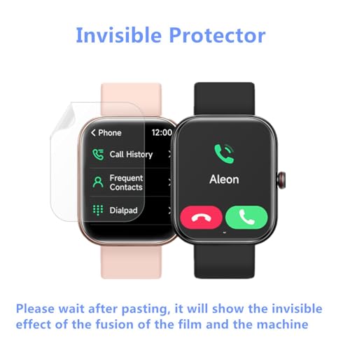 Frgnie Protector de pantalla compatible con reloj inteligente Blackview R30 Max de 1,91 pulgadas (6 unidades) flexible TPU compatible con reloj inteligente IOWODO de 1,91 pulgadas, funda protectora de - imagen 4
