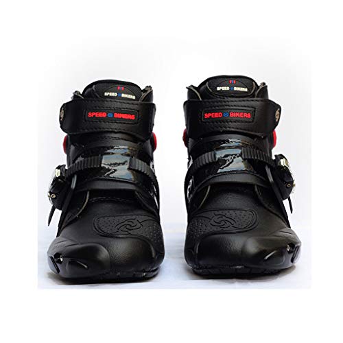 PSLER Men's Black Rider Boots, Size 40, Waterproof, Slip Resistant, Motorcycle, Bicycle, Off-road, Equestrian, Ankle-High, Modern Sport, Lace-Up, Adult, Unisex