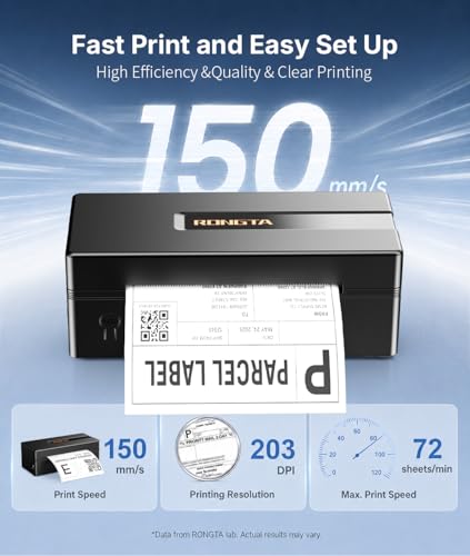 Image of Rongta RP425 Label Printer+ 2'' Circle White Labels-750