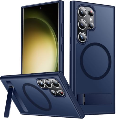 SPIDERCASE for Samsung Galaxy S23 Ultra Case, Built-in Stand, Blue