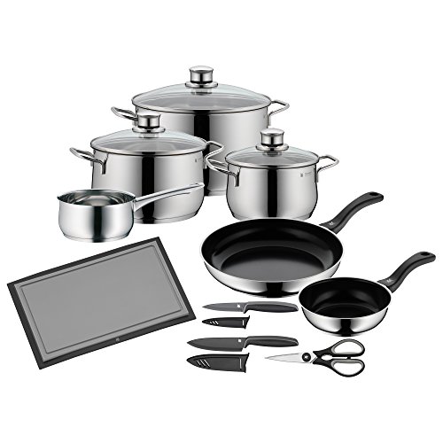 WMF Diadem Plus Topfset Induktion 10-teilig, Kochtopf Set mit Glasdeckel, Cromargan Edelstahl...
