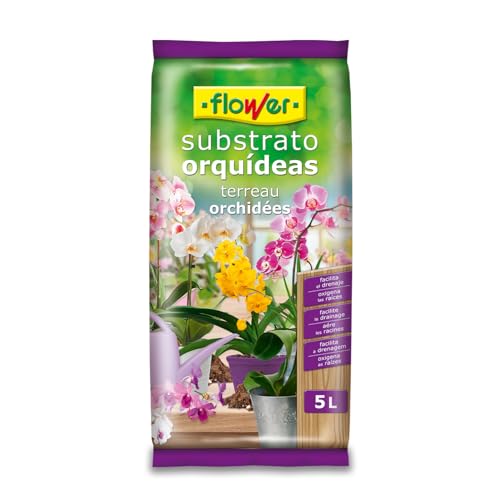 Flower 80017 – Substrato per Orchidee, 5 l, 24 x 4.5 x 39 cm, Colore: Marrone