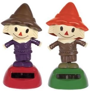 Set of 2 Solar Powered Dancing Fall/autumn Scarecrow by Nikki's Knick Knacks