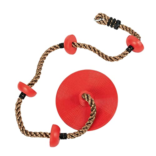 GALPADA Swing Large Round Disk Swing for Boys and and Indoor Outdoor Recreation for Fun Playtime Activities Red