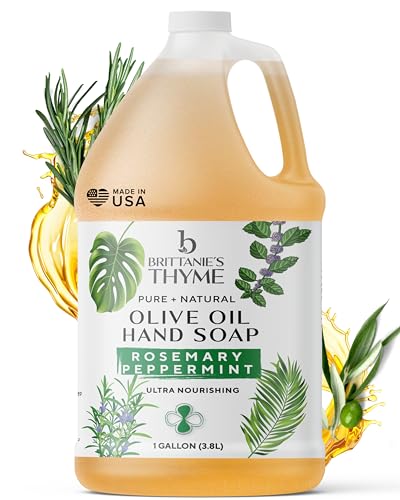 Brittanie's Pure Castile Liquid Soap Refill, Rosemary Peppermint, 1 Gallon image 5