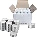 Bulk Set of 250 Tealight Candles in Metal Cups (White) 4.5 Hour Burn Time (Unscented)