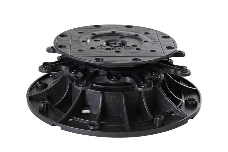 54 pcs Adjustable Spiral Pedestals for Pavers– Easy to Use Pedestals with 1 12/16” - 2 15/16” Adjustable Height - Highly Durable Pedestals for Terrace Flooring Support - Black