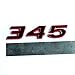 Yoaoo 2Pack OEM 345 Emblem Badges 3D Logo Replacement Compatible With 300C Red Frame Line