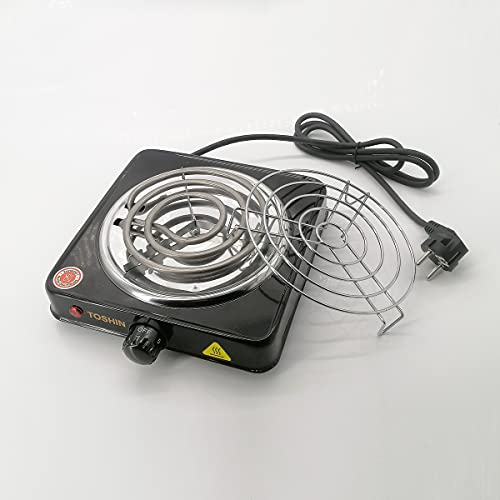 TOSHIN Elektrischer Kohleanzünder für Shisha Kohle mit Gitter, 1000 Watt Kohleofen, 5 Stufen Hitze, Überhitzungsschutz… – Bild 3