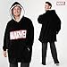 Marvel Gifts for Adults & Teens, Soft & Comfortable Blanket Hoodie for Men and Women, Trendy Wearable Blanket for Avengers Fans, Black