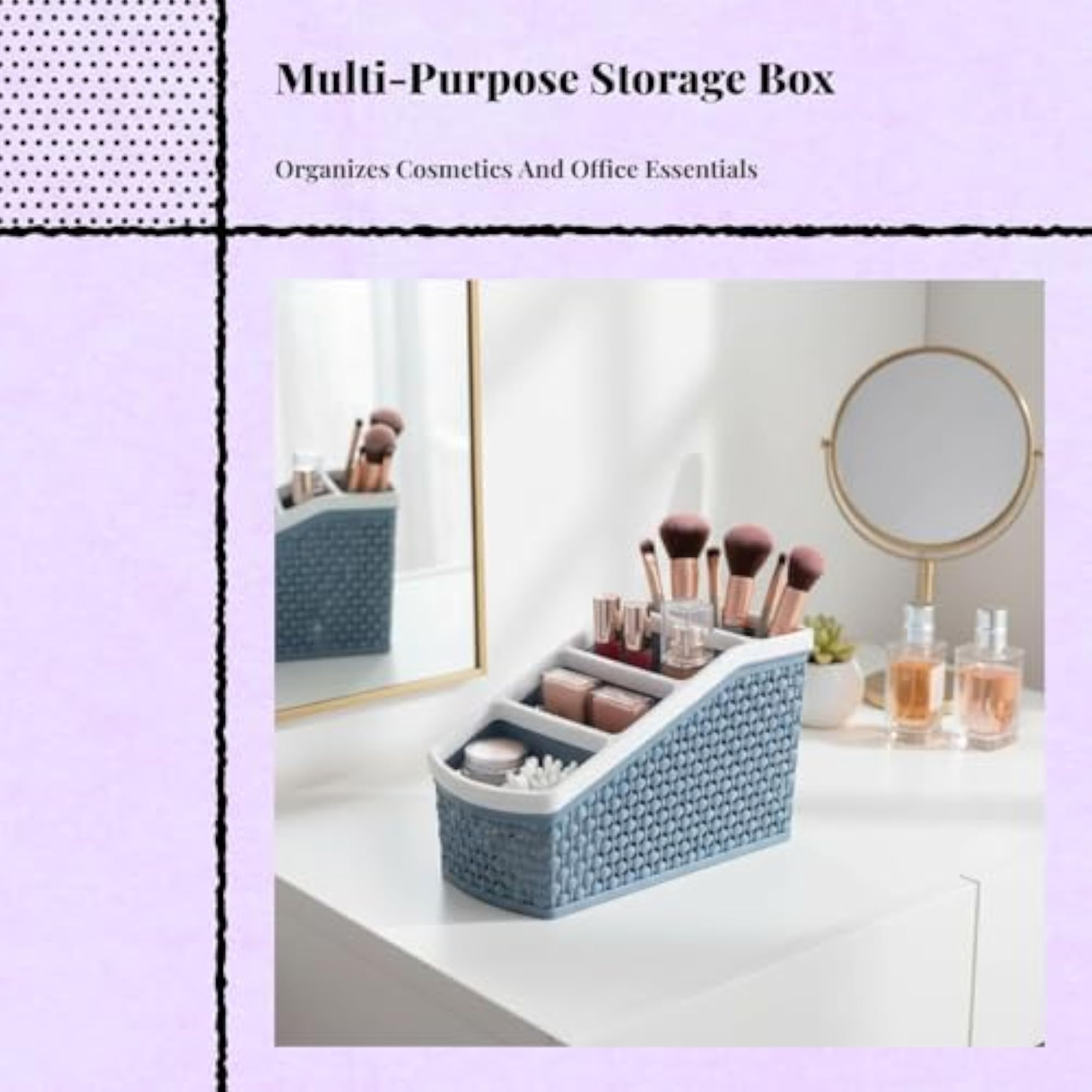 Makeup Organizer Storage Box, Desktop Cosmetic Holder