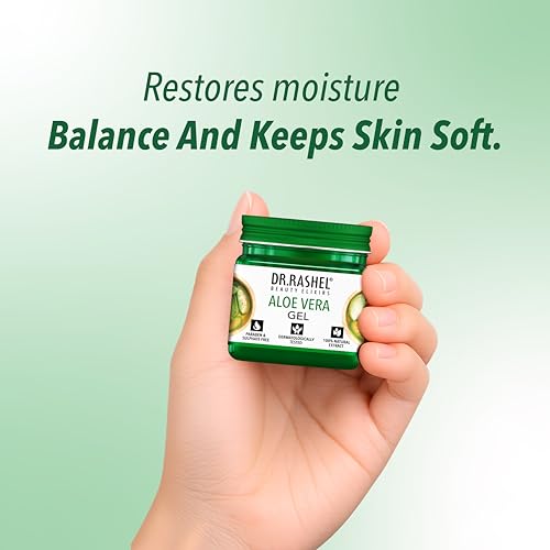 Image of Dr. Rashel Aloe Vera Skincare Set, 4-Pack Mini Jars, Scrub, Gel, Cream and Face Pack(45ml Each)