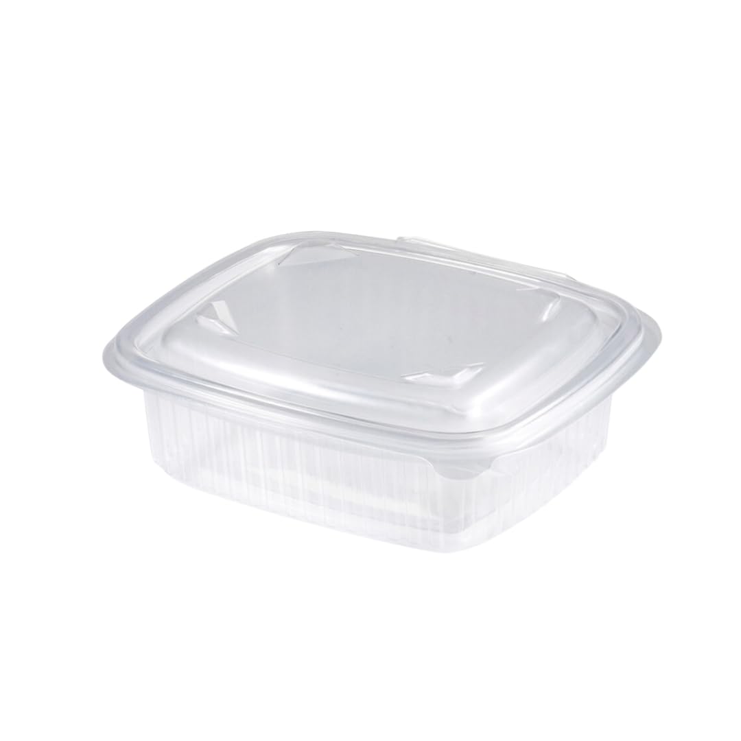 Envases para alimentos ecológicos de plástico reutilizable apto para el microondas y congelador con tapas de bisagra, Ideal para transportar comida, 250 ml, 600 uds