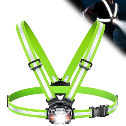 ISEYOU Running Lights for Runners, 500 Lumens Running Light with 45° Adjustable Tilt, 360°...