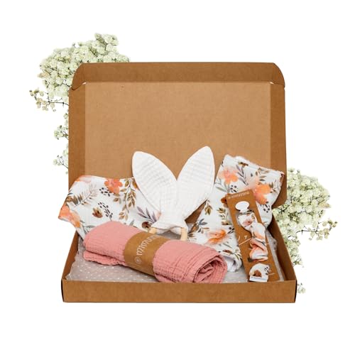 MIMUSELINA Pack Regalo Recien Nacido Niña o Niño | Cestas Bebe para Hospital o Baby Shower | Canastilla Bebe Recien Nacido Disponible en Diferentes Tamaños | Provenza, Small