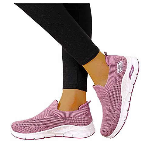 Sneakers Donna Trail Trekking Comode Scarpe Running Respirabile Leggero Eleganti Scarpe da Corsa Sneakers Mesh Senza Lacci Scarpe Sportive Scarpe Ginnastica Fitness Casual