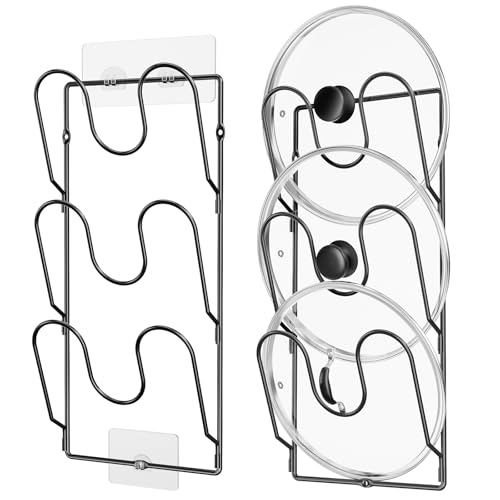 ORDORA 2 Pack Pot Lid Organizer Rack for Cabinet Door, 6-Tier Pot Lid Holders inside Cabinet, No...