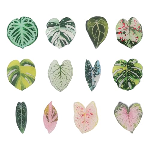 Imanes decorativos para nevera en forma de hoja, pack de 12