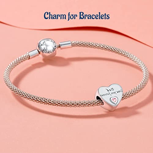Image of Mothers Day Birthday Number Love Family Friendship Graduation Auntie Grandma Dad Mom Charms for Pandora Bracelets Necklaces, Gifts Women, for Anniversary Valentines Christmas