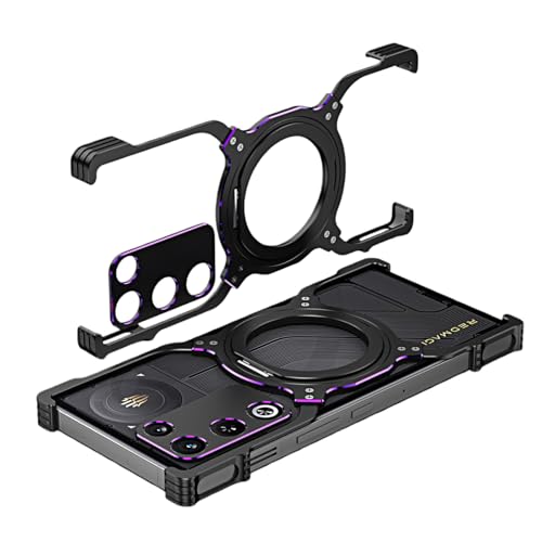 RedMagic 11 Air�Ή� �o���p�[ �P�[�X ���M���^�� �t���[�� 360°��]�X�^���h �c�����p ���C�z�� ���C�����X�[�d�Ή� �A���~�j�E���� �����J�o�[ RM11A-JK-60318 (�u���b�N�p�[�v��)