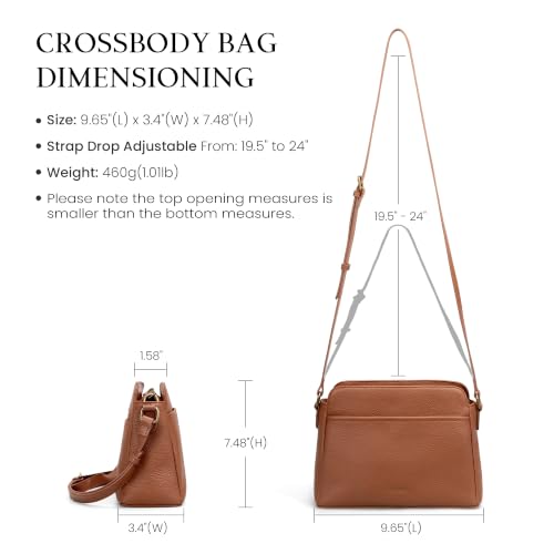 Image of befen Anti-theft Crossbody Bag for Women Genuine Leather, Small Cross Body Shoulder Handbags with RFID Card Slots