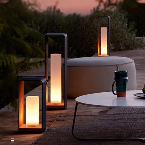 MIXL-Large Outdoor Solar Lantern Light,Black Metal Candle Lanterns,Unique Driveway Lights,Exterior Solar Lights Suit for Lawn Porch and Courtyard