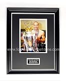 Rio Ferdinand Hand Signed Autograph Manchester United Premier League Winner Football Soccer Memorabilia Photo In Luxury Handmade Wooden Display & Certificate of Authenticity