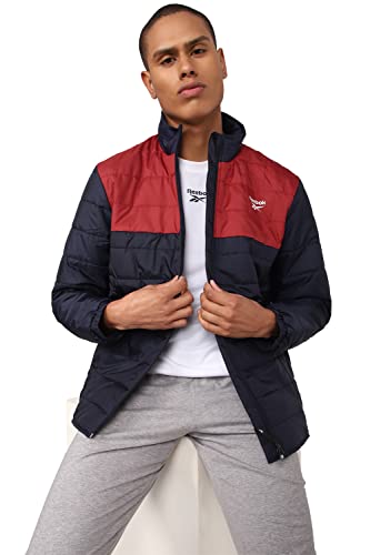 Reebok Men's Polyester Light Padded Mp Jackets (Hf8789-L, Vector Navy-R Adwu, L)