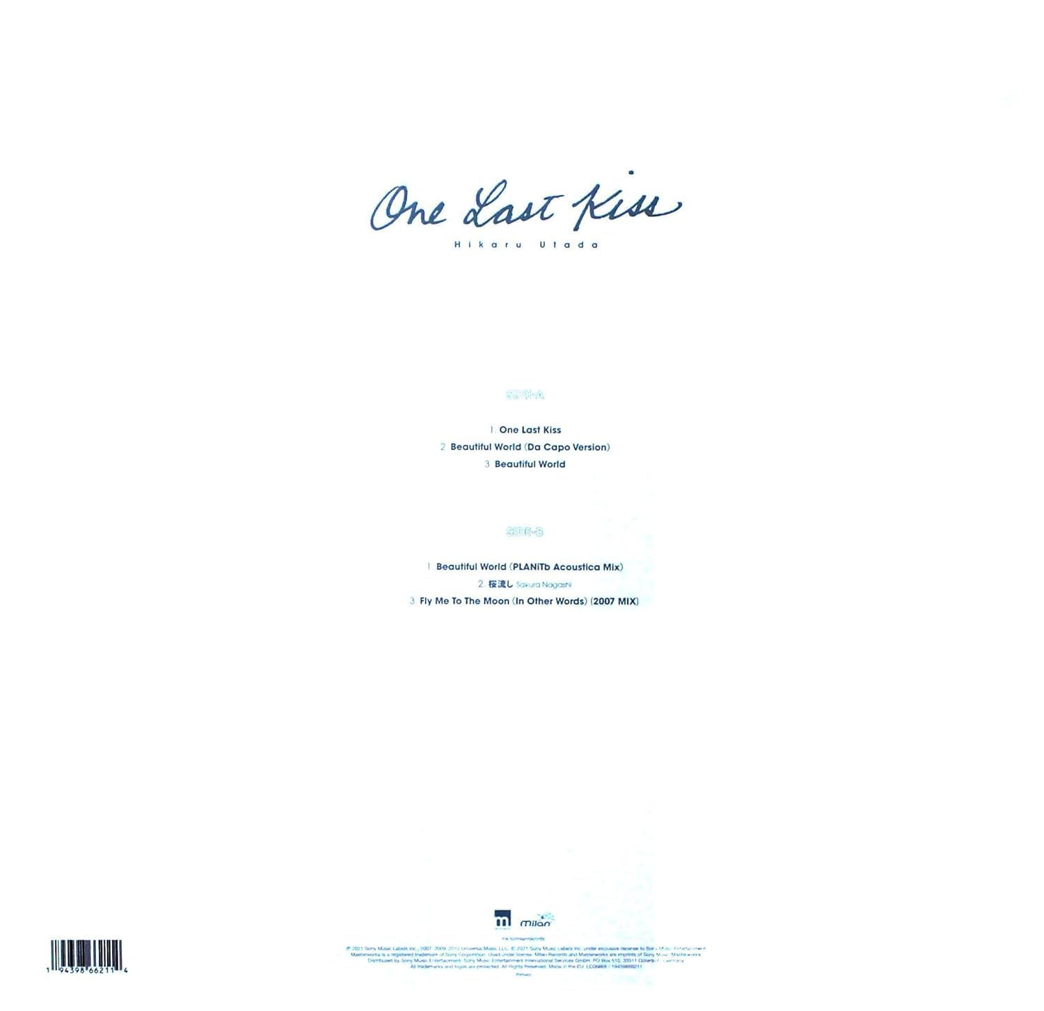 Hikaru Utada - One Last Kiss Evangelion: 3.0+1.0 Thrice Upon a Time Blue Translucent Features "Fly Me To The Moon" & "Beautiful World"