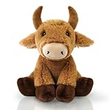 Hideekoog Bull Stuffed Animal Toys, 8.5 Inch Soft and Cuddly Bull Plush Animals Toy, Cute and Realistic Stuffed Animals Gifts for Boys and Girls Soft Toy for Kids